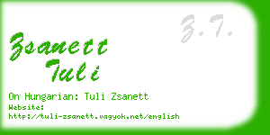 zsanett tuli business card